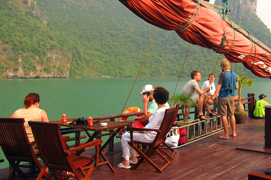 Leaving Cat Ba Island.