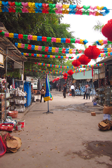 The Bat Trang ceramics market.