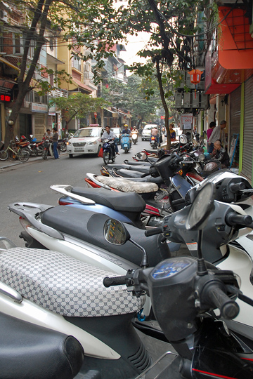 Scooters and more scooters.