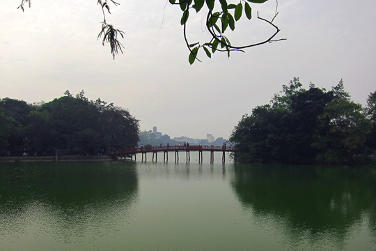 Bridge on Hoan Kiem Lake.