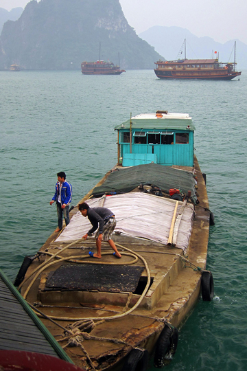 Pumping out the black-water.