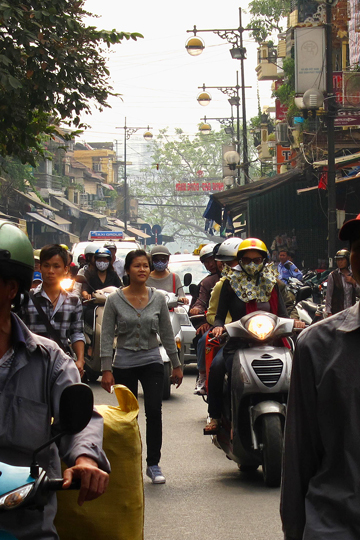 Typical traffic on a side street.
