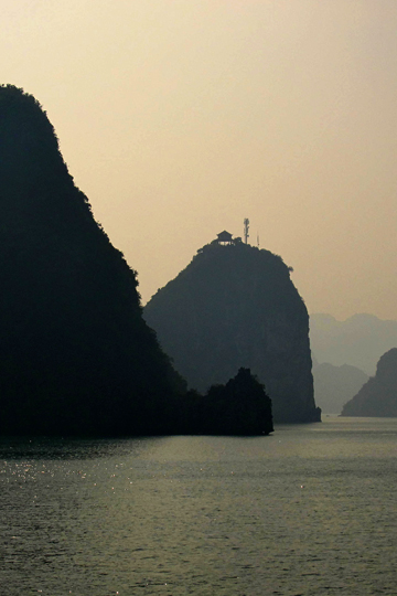 Pagoda and radio mast.