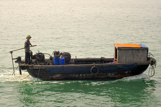 Vessels of all sizes use Ha Long Bay.