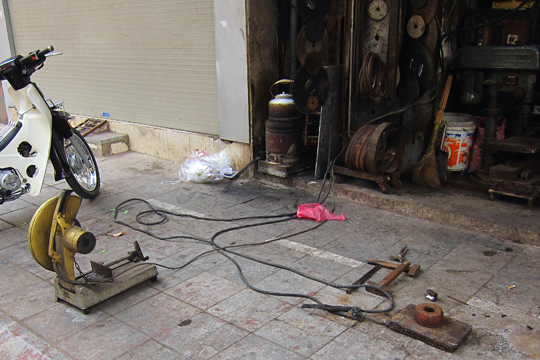 Hanoi welding shop.