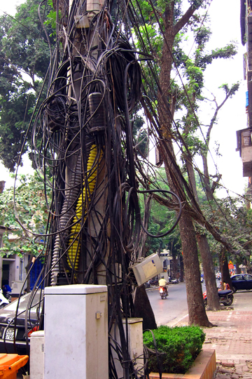 Another Hanoi electrical pole.