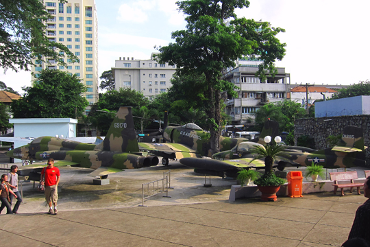 The front plaza area of the War Remnants Museum, Ho Chi Minh City.