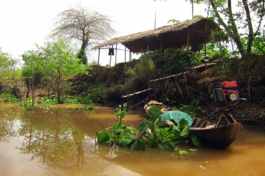 Moored on a canal, near Can Tho.