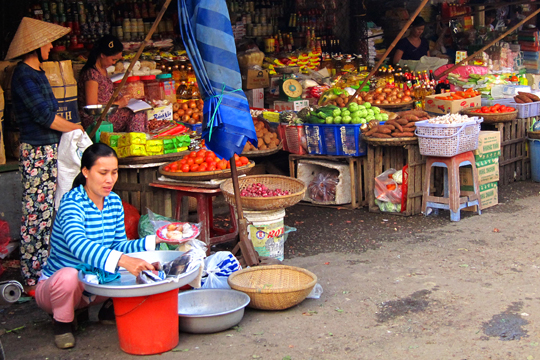 Outside the Hue Central Market.