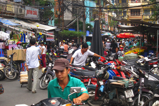 Periphery of the An Dong Market, Saigon.