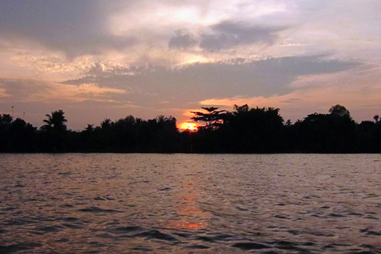 Sunrise on the Mekong, Can Tho.