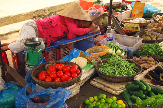 It was quiet-time at the central market. Old Town, Hoi An.