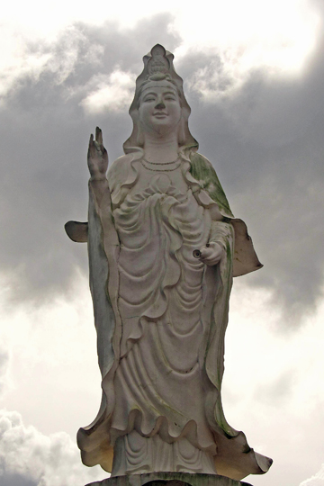 Quan Yin statue at the temple, near Can Tho.