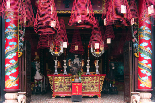 Door to a shrine. Old Town, Hoi An.