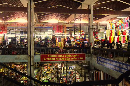 Inside the main building at the Hue Central Market.