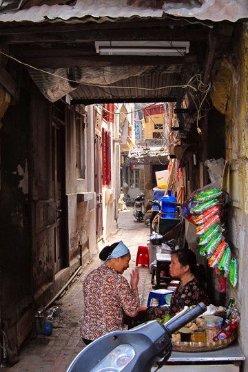 Business happens everywhere in Hanoi.