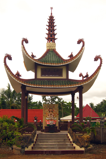 Shrine at the temple, near Can Tho.