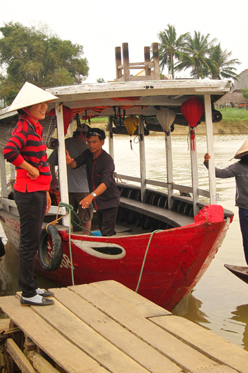 Ferry to the Red Bridge Cooking School. Old Town, Hoi An.