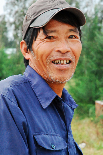 Fisherman, fishing village near Hoi An.