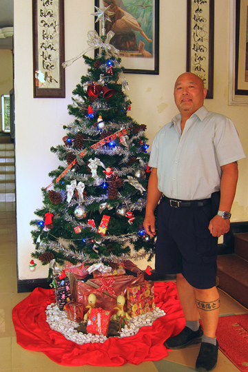 Christmas starts on Dec 1 at the Phuoc An Hotel, Hoi An.