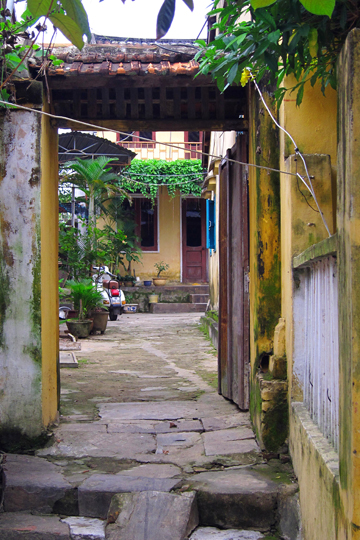 Hidden courtyards in Old Town, Hoi An.