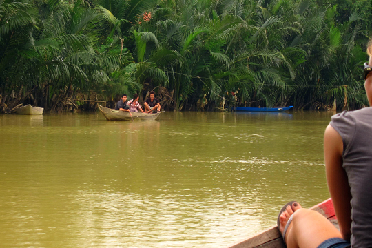 River traffic up-stream of Hoi An.