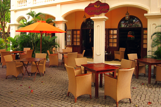Bar patio at the Life Heritage Hotel, Hoi An.