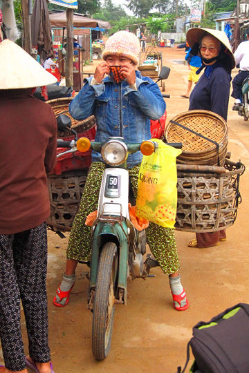 Getting ready to roll, fishing village near Hoi An.