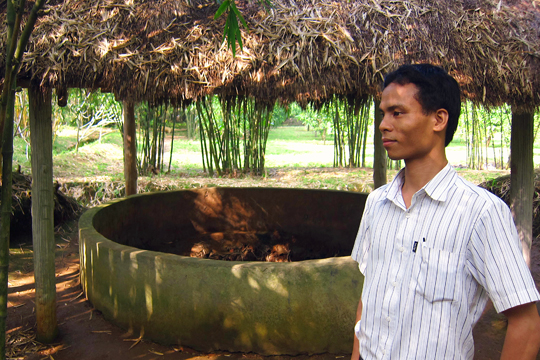 Ventilation shaft for the Vinh Moc Tunnels.