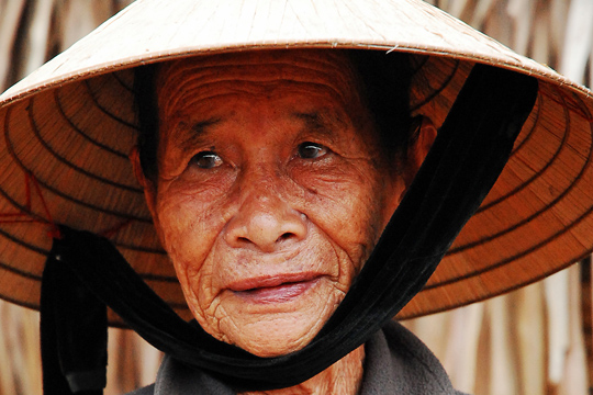 Elderly woman 02, fishing village near Hoi An.