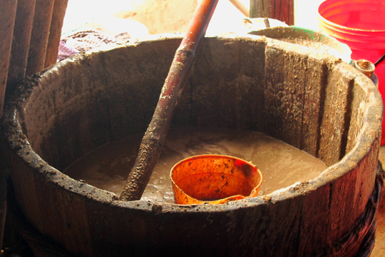 Fish Sauce "goop" used as pig-slop, fishing village near Hoi An.