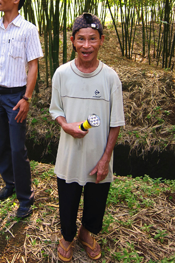 One of the approximately 17 children actually born in the tunnel complex, Vinh Moc Tunnel.