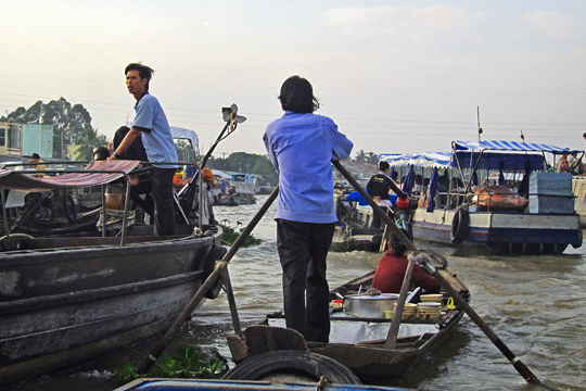 The Cai Rang Floating Market near Can Tho 13.