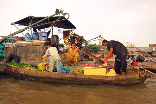 The Cai Rang Floating Market near Can Tho 14.