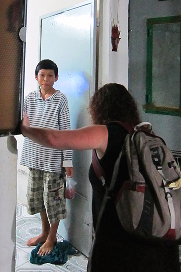 Welcoming us to their home, Cam Tu.