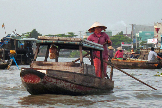 The Cai Rang Floating Market near Can Tho 17.