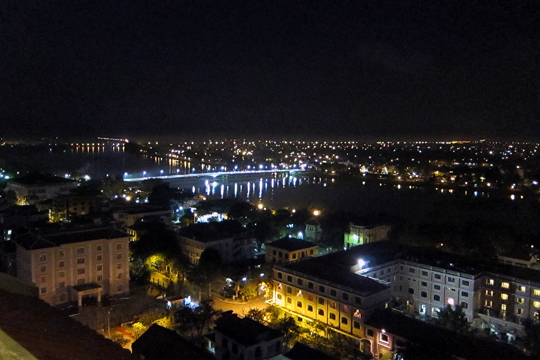 The view to the Southeast from the roof of the Imperial Hotel, Hue.