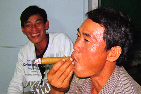 Which, of course, becomes the communal-after-dinner cigar, Cam Tu.