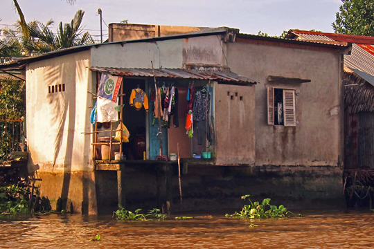 Constant-flow biffy on the Mekong, near Can Tho.