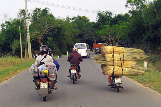 On the road again, approaching Hoi An.