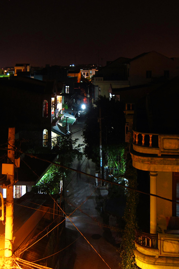Night view from our hotel balcony 02, Hoi An.