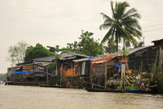 Living right on the Mekong, near Can Tho.