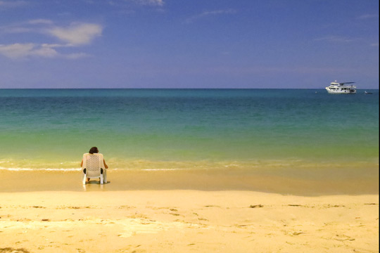 Calm seas, beautiful view.