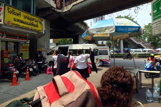 Dumped off in alley near the Victory Monument.