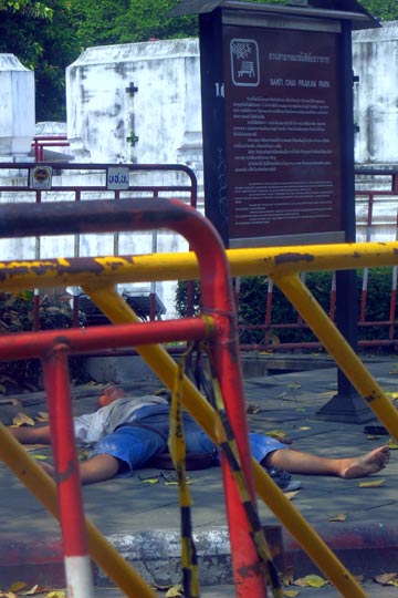 He's not dead, just extremely intoxicated.