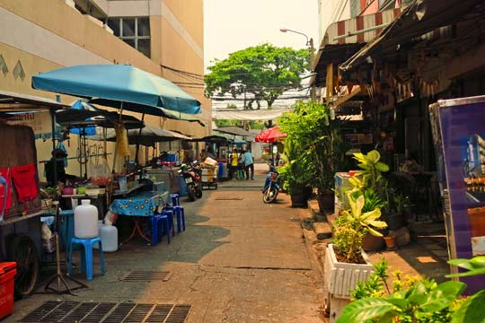Soi in front of the hotel.
