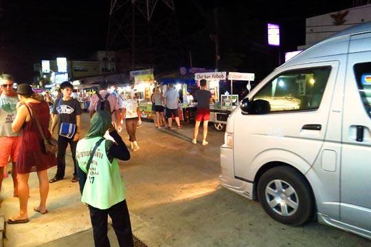 … but vehicles still drove through on both sides of the road.