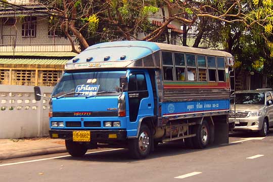 Ayutthaya has stainless steel buses.