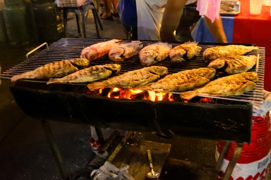 Grilled whole fish.