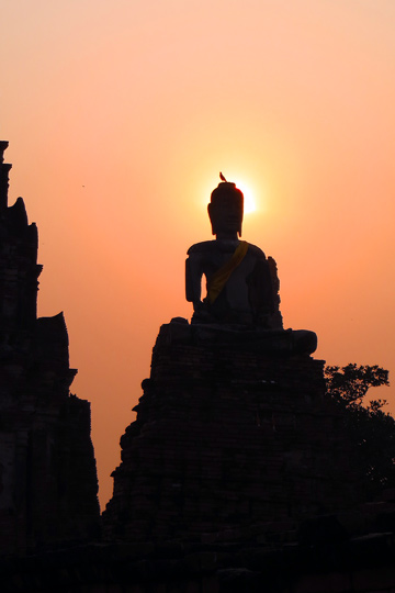 Buddha with sun-halo.